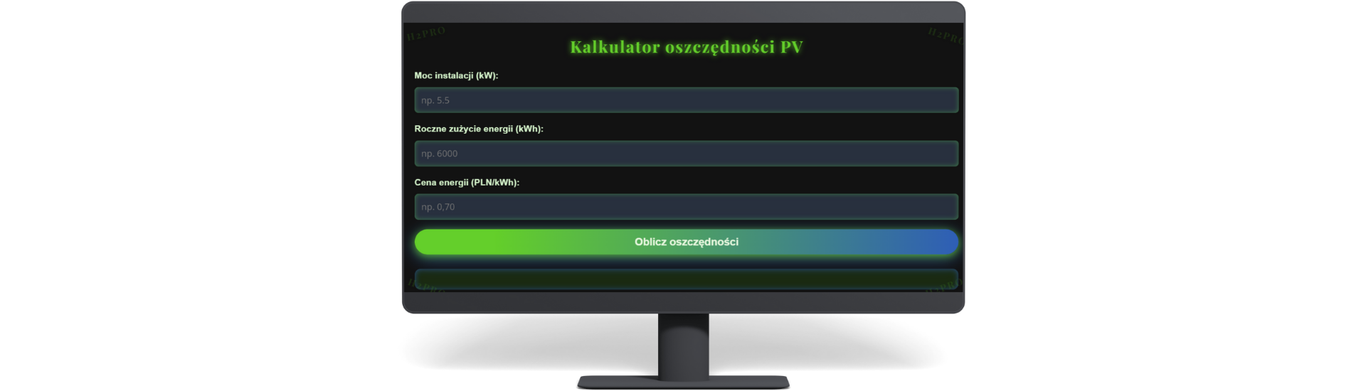  monitor z kalkulatorem oszczędności fotowoltaiki3